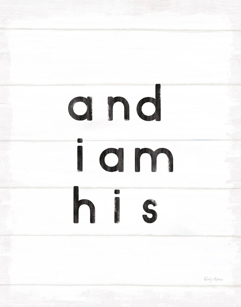 Words of Encouragement VIII on White Wood by Emily Adams