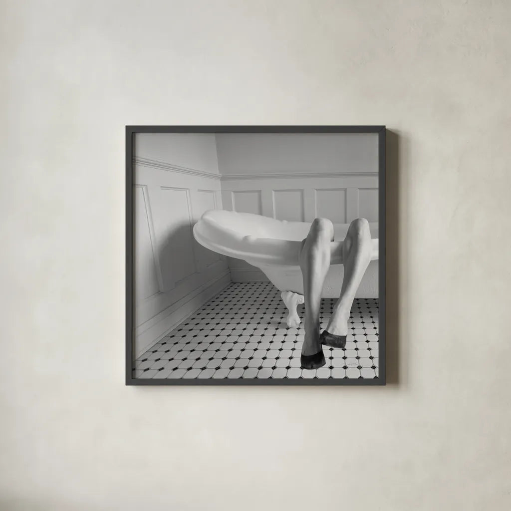 Legs by Aledanda. Shown in a sleek black glass frame for a contemporary gallery look. Available as an archival giclee rolled canvas, fine art paper, or poster print. SKU 57994a.