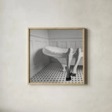 Legs by Aledanda. Shown in a natural wood glass frame for a timeless modern aesthetic. Available as an archival giclee rolled canvas, fine art paper, or poster print. SKU 57994a.