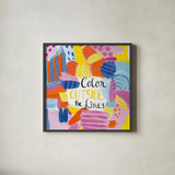Abstract Affirmations I by Farida Zaman. Shown in a sleek black glass frame for a contemporary gallery look. Available as an archival giclee rolled canvas, fine art paper, or poster print. SKU 42528a.