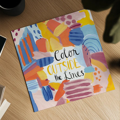 Abstract Affirmations I v2 by Farida Zaman. Shown as a detailed flat fine art print, highlighting archival giclee quality. Available as an archival giclee rolled canvas, fine art paper, or poster print. SKU 42912a.