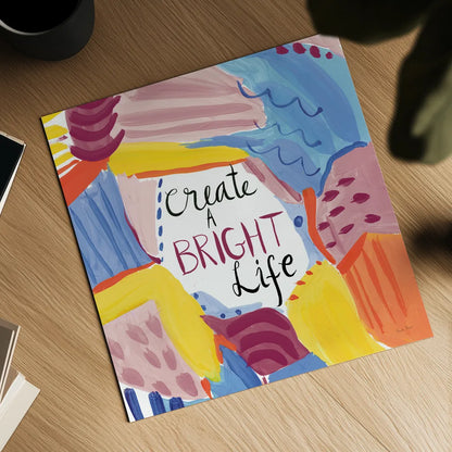 Abstract Affirmations II v2 by Farida Zaman. Shown as a detailed flat fine art print, highlighting archival giclee quality. Available as an archival giclee rolled canvas, fine art paper, or poster print. SKU 42913a.