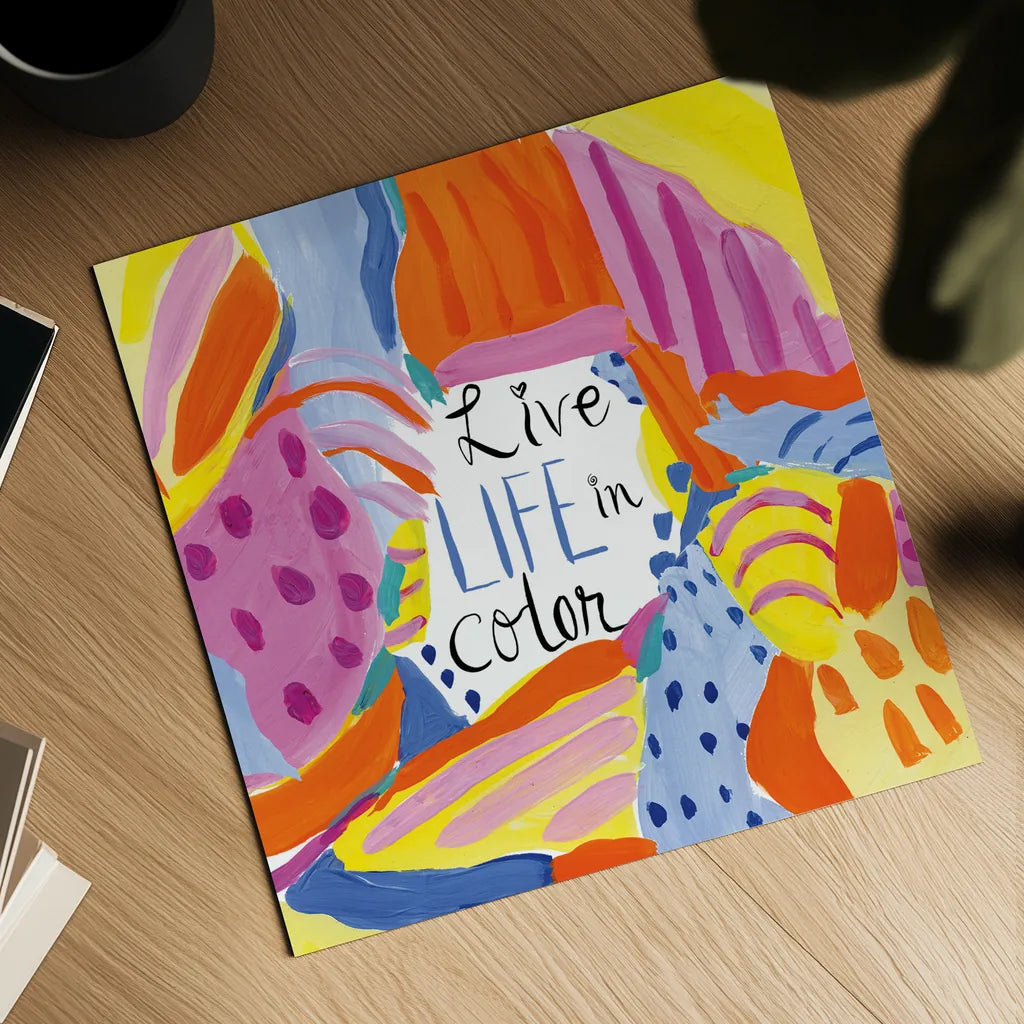 Abstract Affirmations III by Farida Zaman. Shown as a detailed flat fine art print, highlighting archival giclee quality. Available as an archival giclee rolled canvas, fine art paper, or poster print. SKU 42530a.