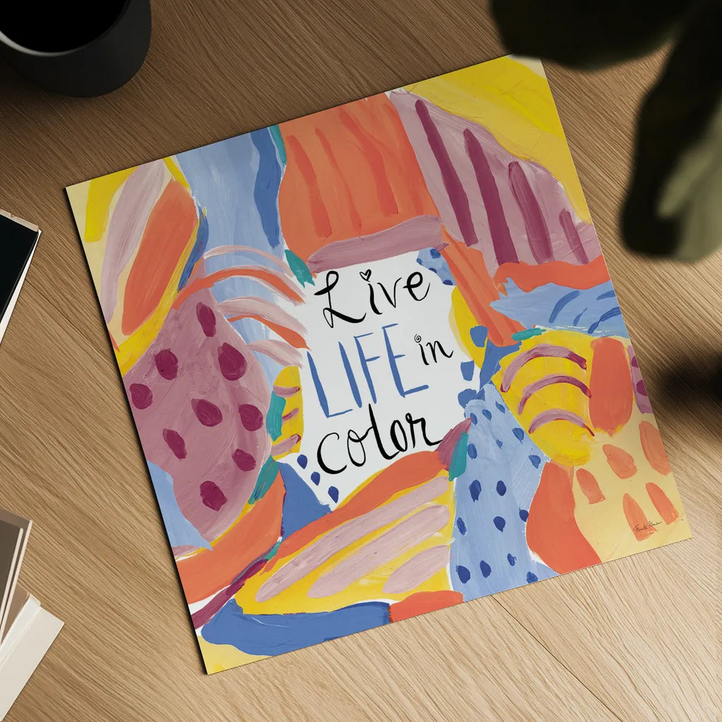 Abstract Affirmations III v2 by Farida Zaman. Shown as a detailed flat fine art print, highlighting archival giclee quality. Available as an archival giclee rolled canvas, fine art paper, or poster print. SKU 42914a.