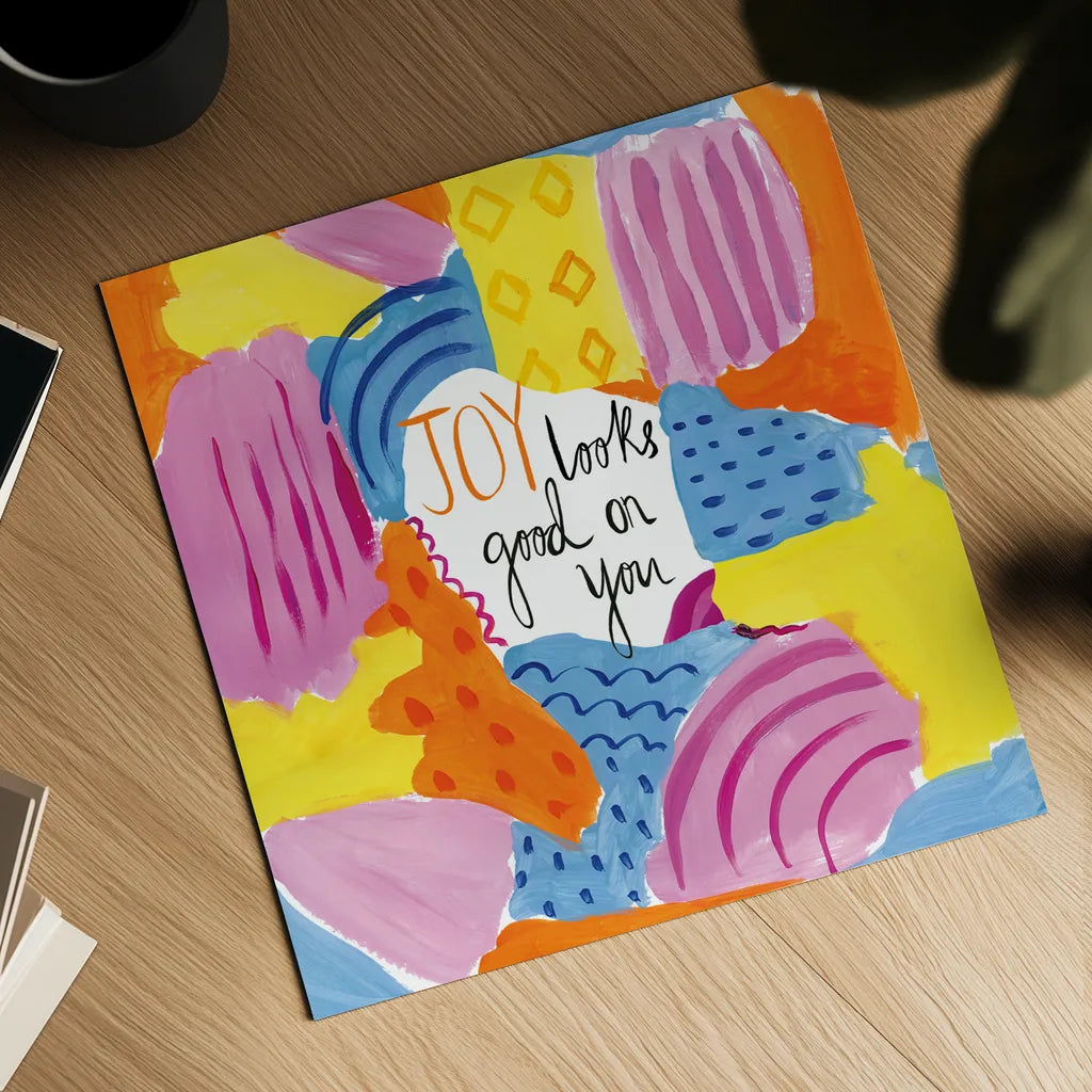 Abstract Affirmations IV by Farida Zaman. Shown as a detailed flat fine art print, highlighting archival giclee quality. Available as an archival giclee rolled canvas, fine art paper, or poster print. SKU 42531a.