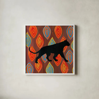 African Animal II by Farida Zaman. Shown in a crisp white glass frame for a clean and minimalist style. Available as an archival giclee rolled canvas, fine art paper, or poster print. SKU 42838a.