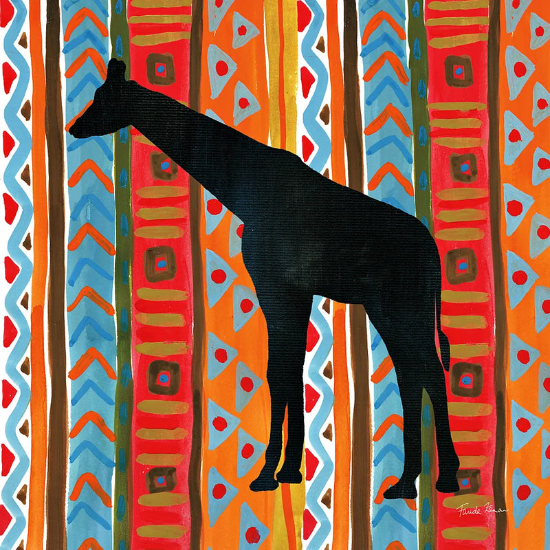 African Animal III by Farida Zaman. SKU 42839a. Archival Giclee Fine art print for wall decor.