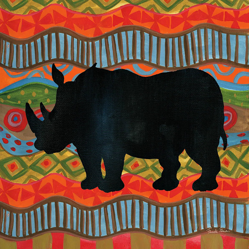 African Animal IV  by Farida Zaman. SKU 42840a. Archival Giclee Fine art print for wall decor.