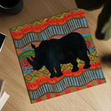African Animal IV  by Farida Zaman. Shown as a detailed flat fine art print, highlighting archival giclee quality. Available as an archival giclee rolled canvas, fine art paper, or poster print. SKU 42840a.
