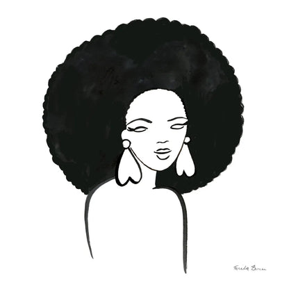 Afro Girl I by Farida Zaman. SKU 68003a. Archival Giclee Fine art print for wall decor.