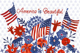 America the Beautiful I by Farida Zaman. SKU 47535i. Archival Giclee Fine art print for wall decor.