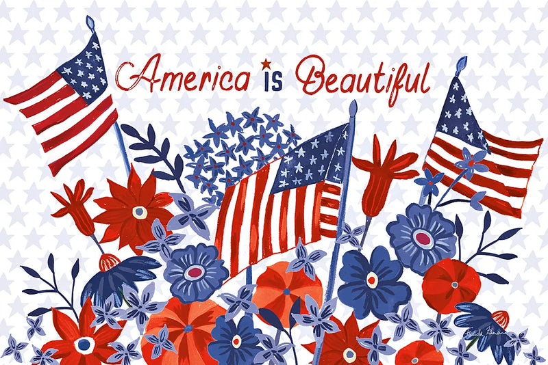 America the Beautiful I by Farida Zaman. SKU 47535i. Archival Giclee Fine art print for wall decor.