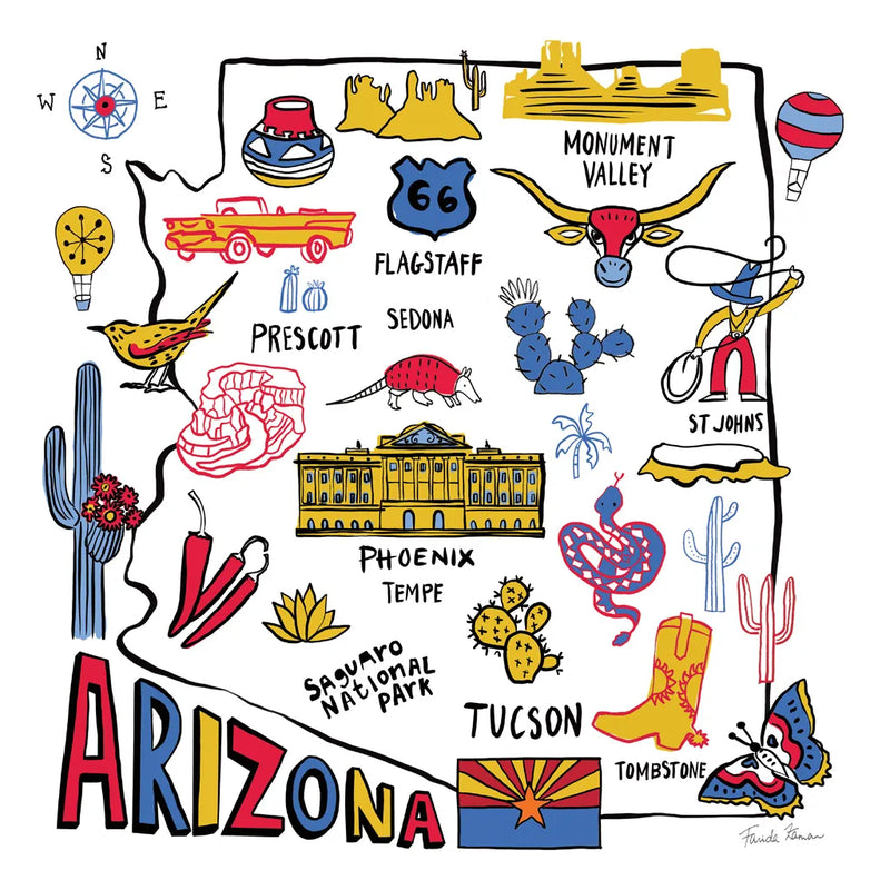 Arizona by Farida Zaman. SKU 68459a. Archival Giclee Fine art print for wall decor.