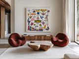 Arizona by Farida Zaman. Shown as extra-large giant wall art in a modern living room. Available as an archival giclee rolled canvas, fine art paper, or poster print. SKU 68459a.