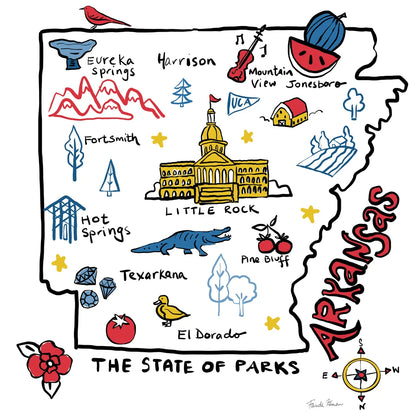 Arkansas by Farida Zaman. SKU 87821a. Archival Giclee Fine art print for wall decor.