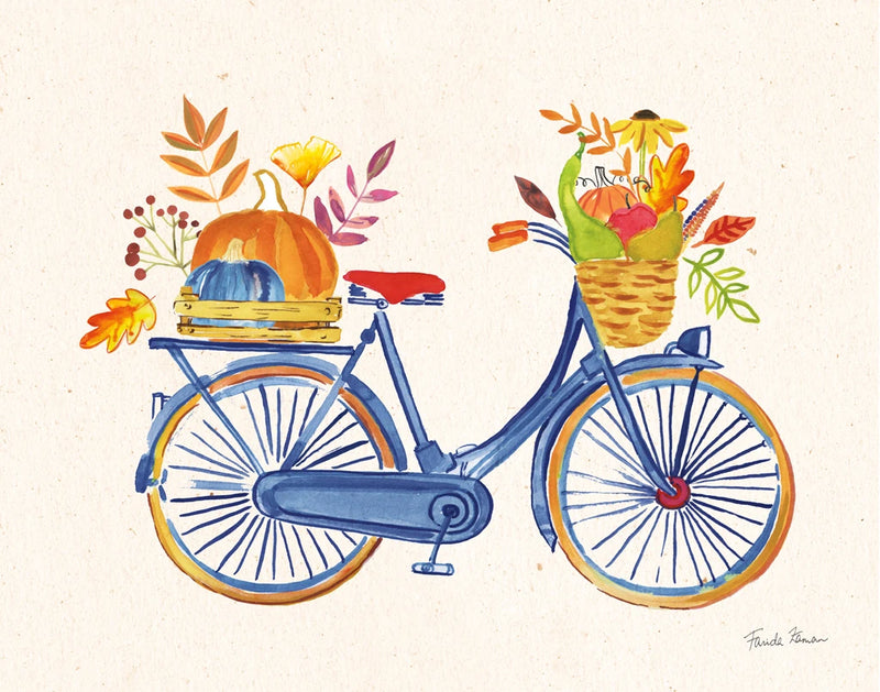 Autumn Harvest I Navy by Farida Zaman