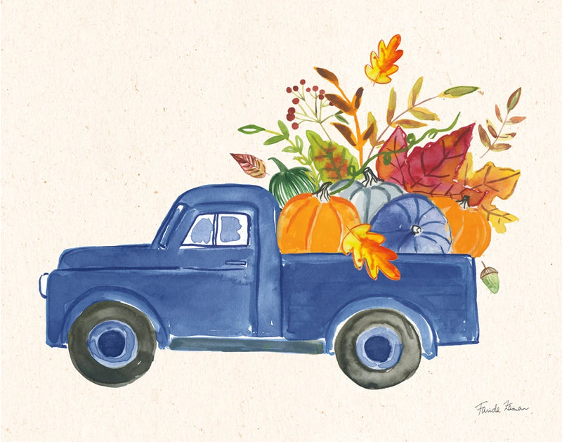 Autumn Harvest II Navy by Farida Zaman
