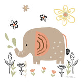 Baby Elephant by Farida Zaman. SKU 90257a. Archival Giclee Fine art print for wall decor.