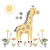 Baby Giraffe by Farida Zaman. SKU 90254a. Archival Giclee Fine art print for wall decor.