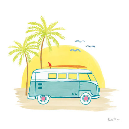 Beach Cruiser I by Farida Zaman. SKU 72532a. Archival Giclee Fine art print for wall decor.