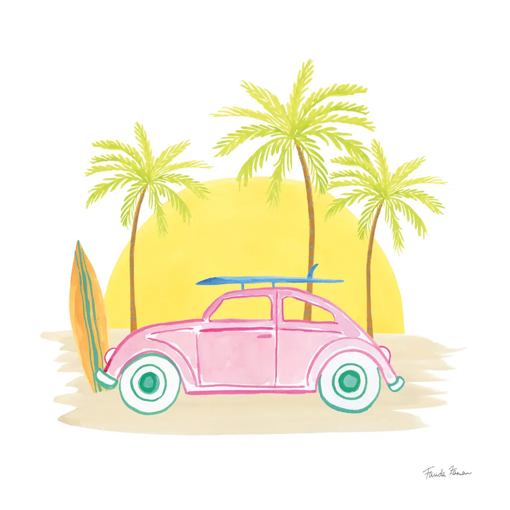 Beach Cruiser II by Farida Zaman. SKU 72533a. Archival Giclee Fine art print for wall decor.