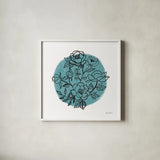 Black and White Botanical I by Farida Zaman. Shown in a crisp white glass frame for a clean and minimalist style. Available as an archival giclee rolled canvas, fine art paper, or poster print. SKU 61601a.