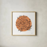 Black and White Botanical II by Farida Zaman. Shown in a natural wood glass frame for a timeless modern aesthetic. Available as an archival giclee rolled canvas, fine art paper, or poster print. SKU 61602a.