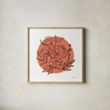 Black and White Botanical II Fiesta by Farida Zaman. Shown in a natural wood glass frame for a timeless modern aesthetic. Available as an archival giclee rolled canvas, fine art paper, or poster print. SKU 65150a.
