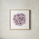 Black and White Botanical III by Farida Zaman. Shown in a natural wood glass frame for a timeless modern aesthetic. Available as an archival giclee rolled canvas, fine art paper, or poster print. SKU 61603a.