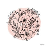 Black and White Botanical III Rose by Farida Zaman. SKU 65151a. Archival Giclee Fine art print for wall decor.