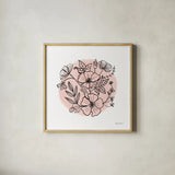 Black and White Botanical III Rose by Farida Zaman. Shown in a natural wood glass frame for a timeless modern aesthetic. Available as an archival giclee rolled canvas, fine art paper, or poster print. SKU 65151a.
