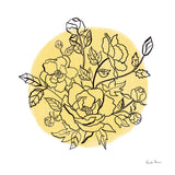 Black and White Botanical IV Sunshine by Farida Zaman. SKU 65152a. Archival Giclee Fine art print for wall decor.