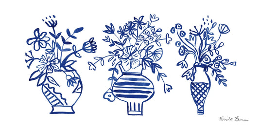 Blue Vases I by Farida Zaman