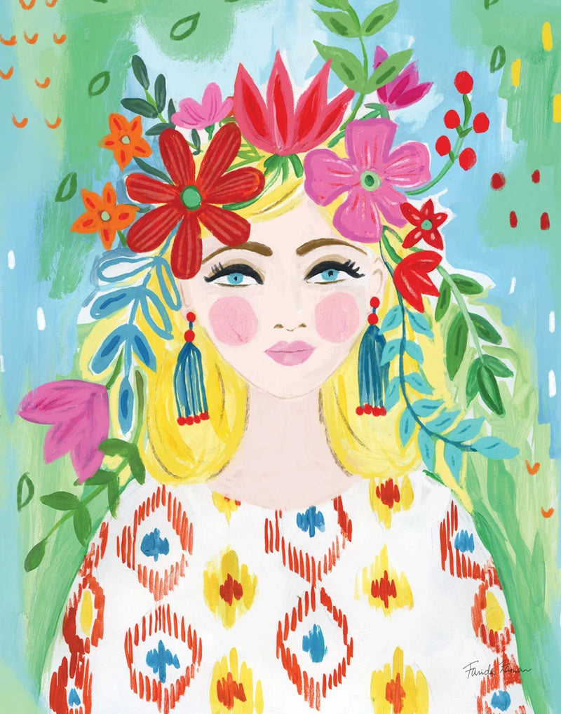 Boho Girl I by Farida Zaman
