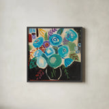 Bold by Farida Zaman. Shown in a sleek black glass frame for a contemporary gallery look. Available as an archival giclee rolled canvas, fine art paper, or poster print. SKU 38707a.
