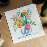 Bountiful Blooms I by Farida Zaman. Shown as a detailed flat fine art print, highlighting archival giclee quality. Available as an archival giclee rolled canvas, fine art paper, or poster print. SKU 63535a.