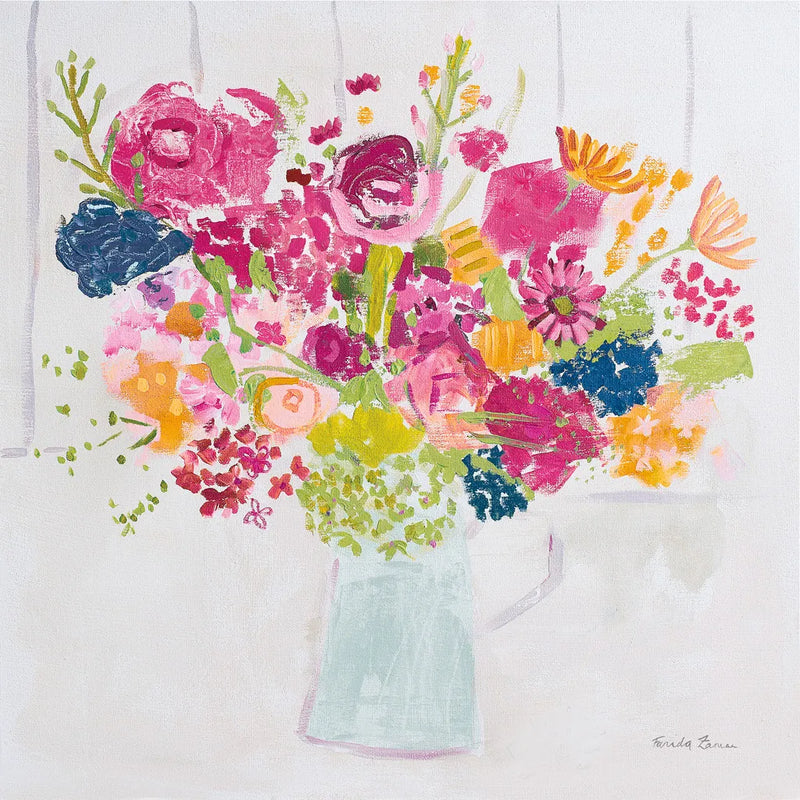 Bouquet for You Bright by Farida Zaman. SKU 46149a. Archival Giclee Fine art print for wall decor.