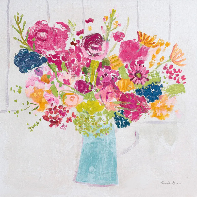 Bouquet for You Bright v2 by Farida Zaman. SKU 51476a. Archival Giclee Fine art print for wall decor.