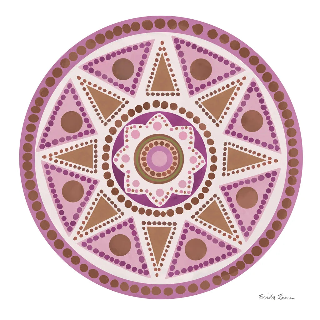 Bright Mandala I by Farida Zaman. SKU 88141a. Archival Giclee Fine art print for wall decor.