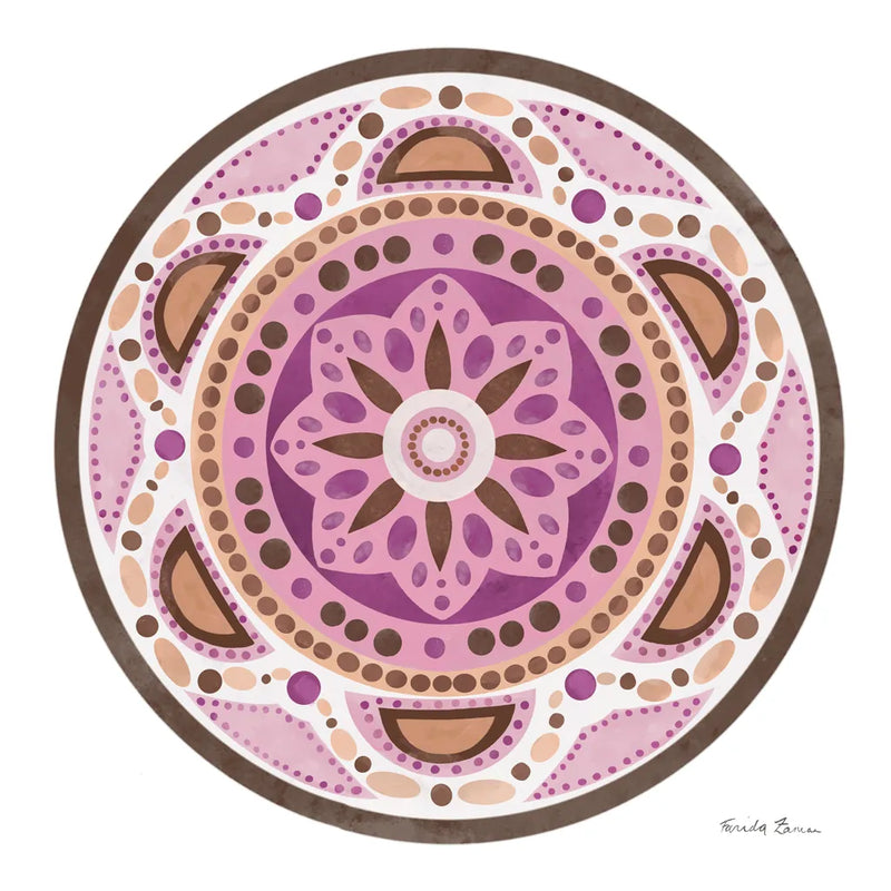 Bright Mandala II by Farida Zaman. SKU 88142a. Archival Giclee Fine art print for wall decor.
