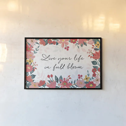 Bright Petals I by Farida Zaman. shown as a paper print in a black flame. Available as a archival giclee rolled canvas, fine art paper, or poster print. SKU 54190i.