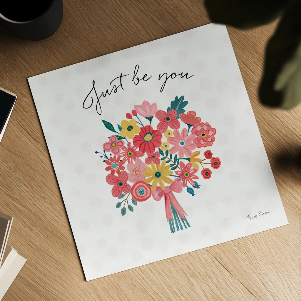 Bright Petals II by Farida Zaman. Shown as a detailed flat fine art print, highlighting archival giclee quality. Available as an archival giclee rolled canvas, fine art paper, or poster print. SKU 54191a.