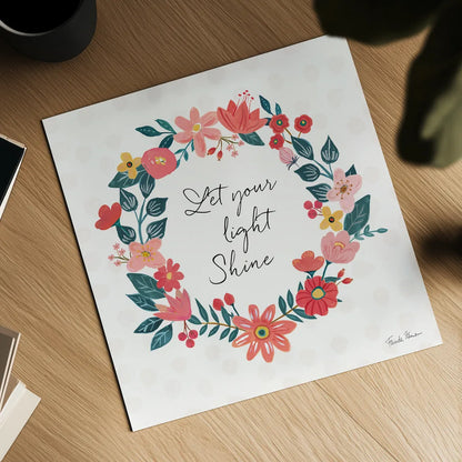 Bright Petals IV by Farida Zaman. Shown as a detailed flat fine art print, highlighting archival giclee quality. Available as an archival giclee rolled canvas, fine art paper, or poster print. SKU 54193a.