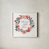 Bright Petals IV by Farida Zaman. Shown in a crisp white glass frame for a clean and minimalist style. Available as an archival giclee rolled canvas, fine art paper, or poster print. SKU 54193a.