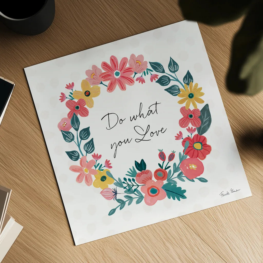 Bright Petals V by Farida Zaman. Shown as a detailed flat fine art print, highlighting archival giclee quality. Available as an archival giclee rolled canvas, fine art paper, or poster print. SKU 54194a.