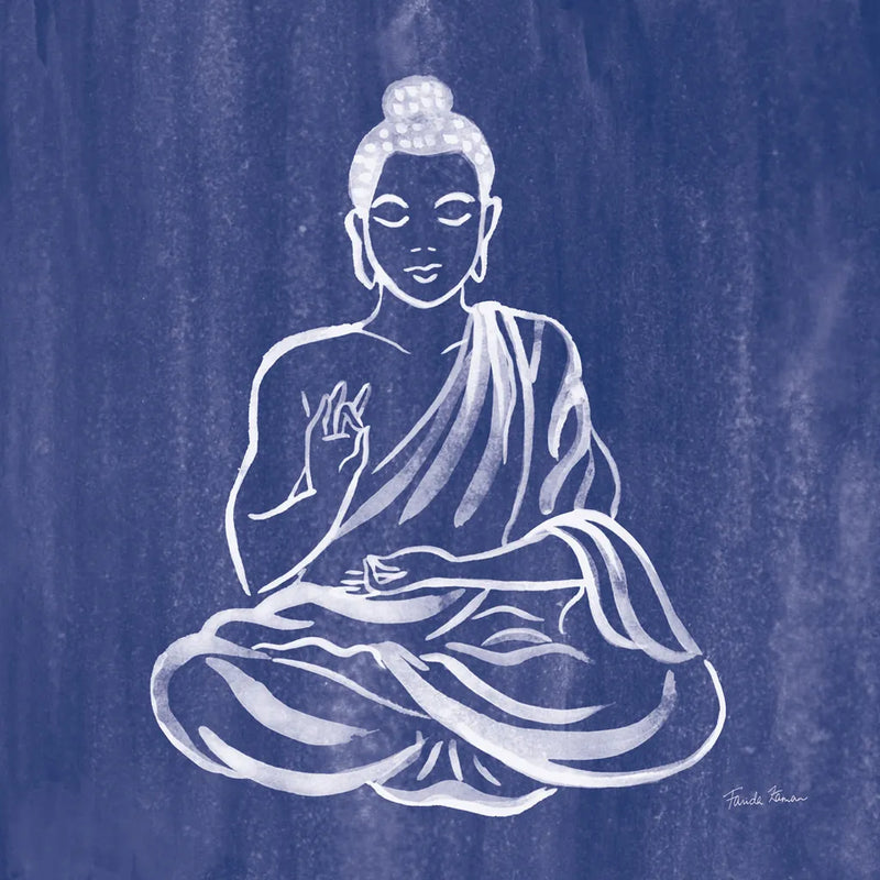 Buddha by Farida Zaman. SKU 64620a. Archival Giclee Fine art print for wall decor.