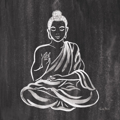 Buddha Gray by Farida Zaman. SKU 68206a. Archival Giclee Fine art print for wall decor.