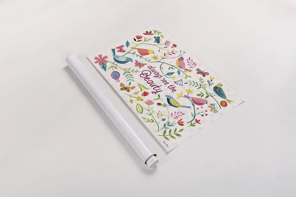 Budding Beauty I by Farida Zaman. shown as a rolled paper print. Available as archival giclee rolled canvas, fine art paper, or poster print. SKU 53808i.