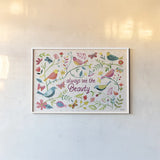 Budding Beauty I by Farida Zaman. shown as a paper print in a white frame. Available as a archival giclee rolled canvas, fine art paper, or poster print. SKU 53808i.