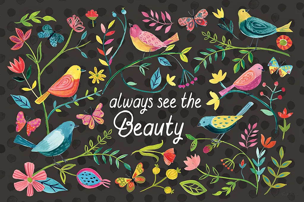 Budding Beauty I Dark by Farida Zaman. SKU 53813i. Archival Giclee Fine art print for wall decor.